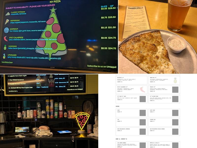 HandleBar Pizza Menu