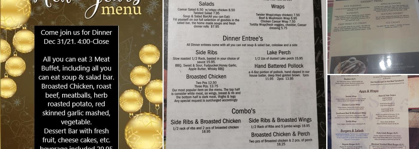 Burns Restaurant Menu
