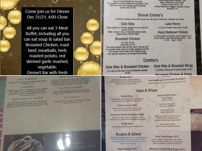 Burns Restaurant Menu