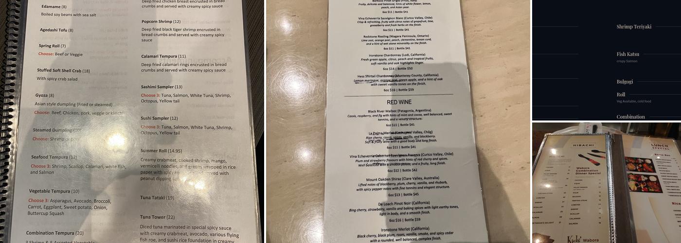 Wabora Menu