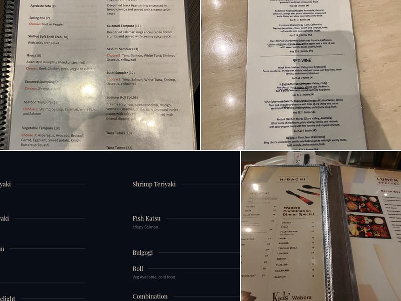 Wabora Menu