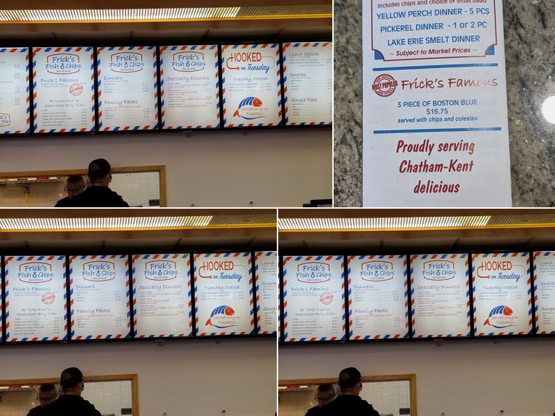 Frick's Fish & Chips Menu