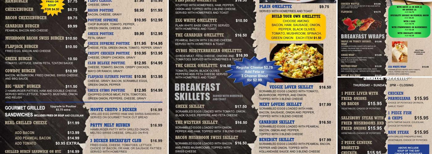 Flapjacks Restaurant Menu