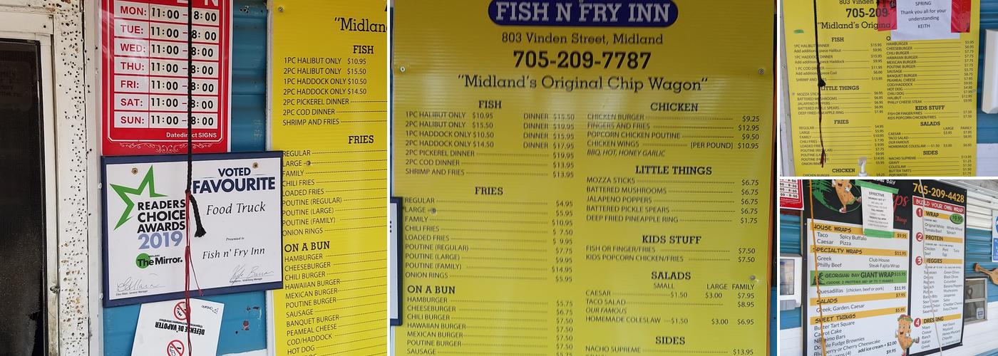 Fish N' Fry Inn Menu