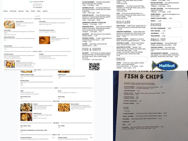 For The Halibut Fish & Chips Menu