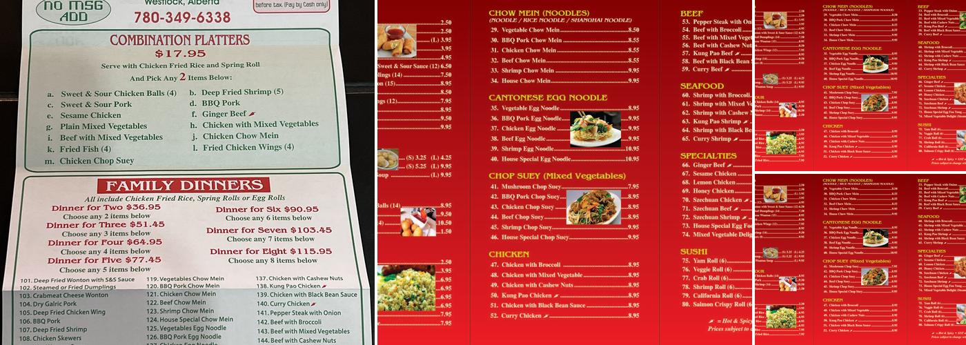 Panda King Buffet & Sushi Menu