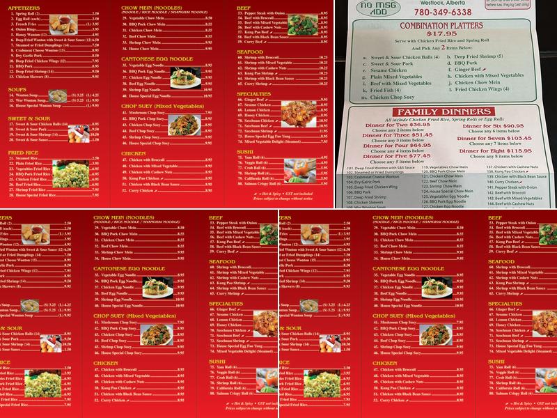 Panda King Buffet & Sushi Menu