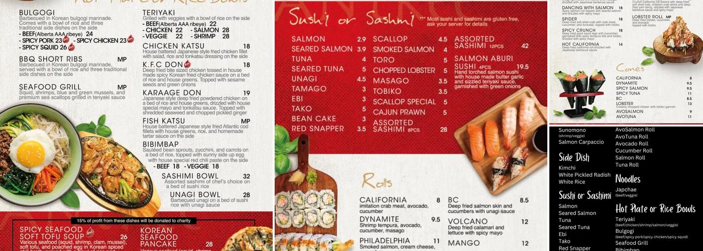 Antrée Menu