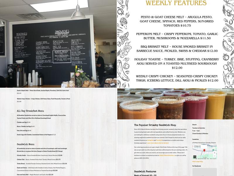 270 Bench Kitchen Menu