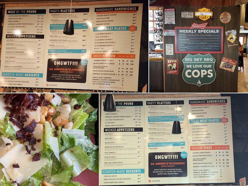 Big Sky BBQ Pit Menu