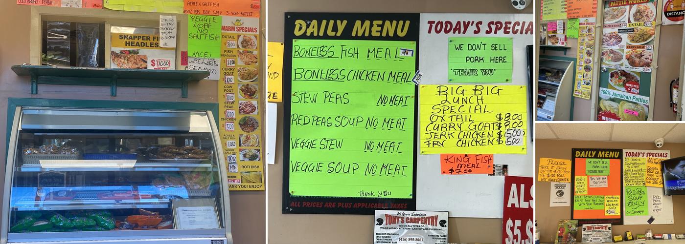 Pattie World Bakery Menu