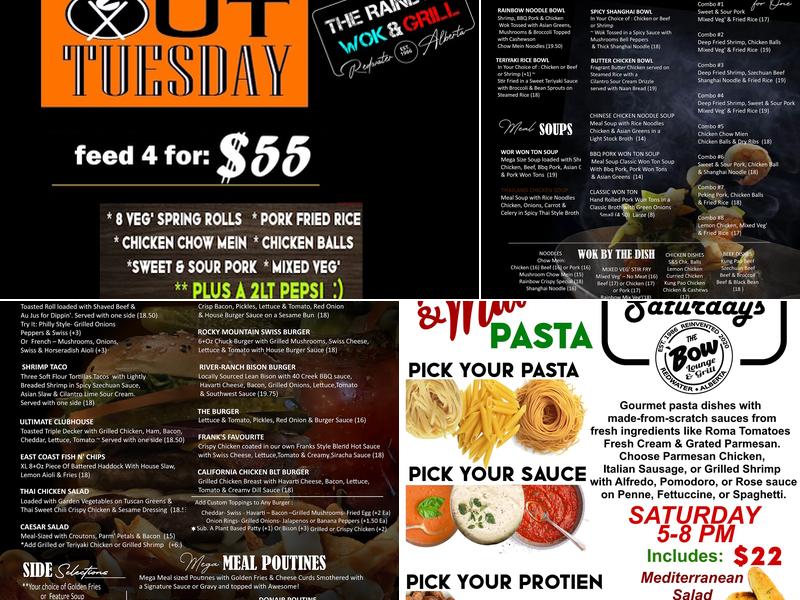 Rainbow Wok & Grill / the Bow Lounge Menu