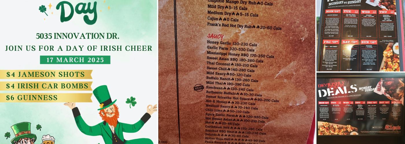 St. Louis Bar & Grill Menu