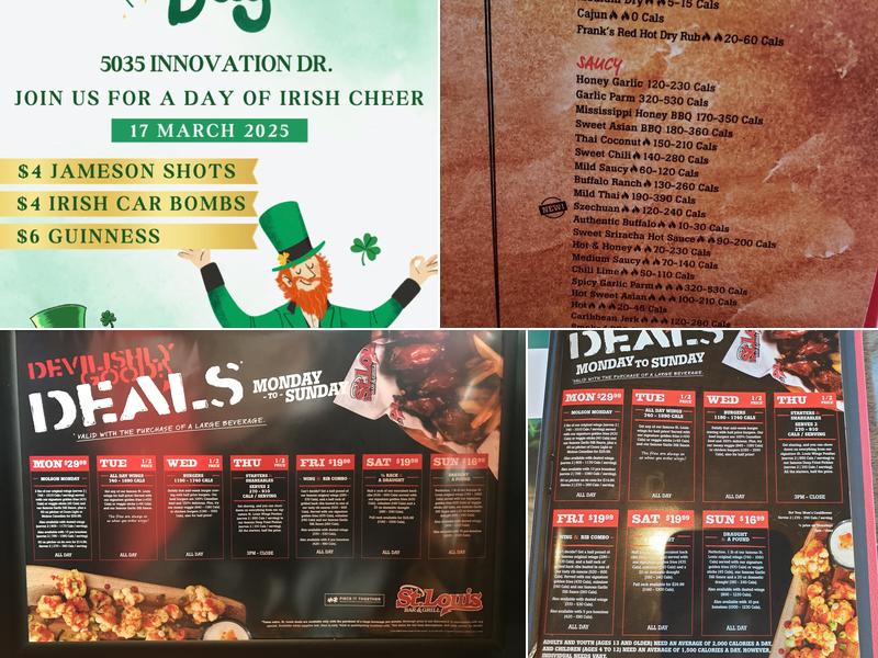 St. Louis Bar & Grill Menu