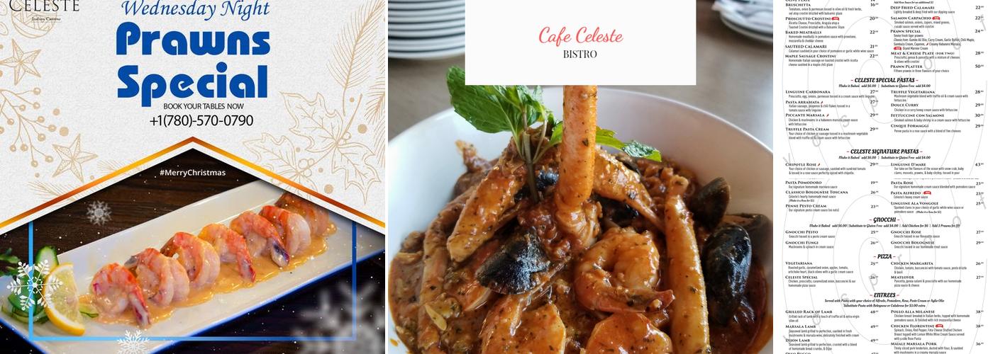 Cafe Celeste Bistro Menu