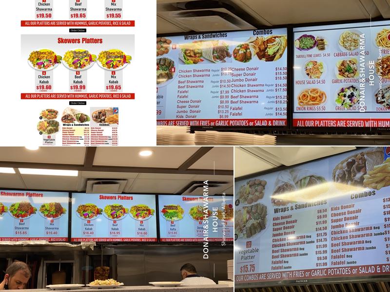 Donair & Shawarma House Sherwood Park Menu