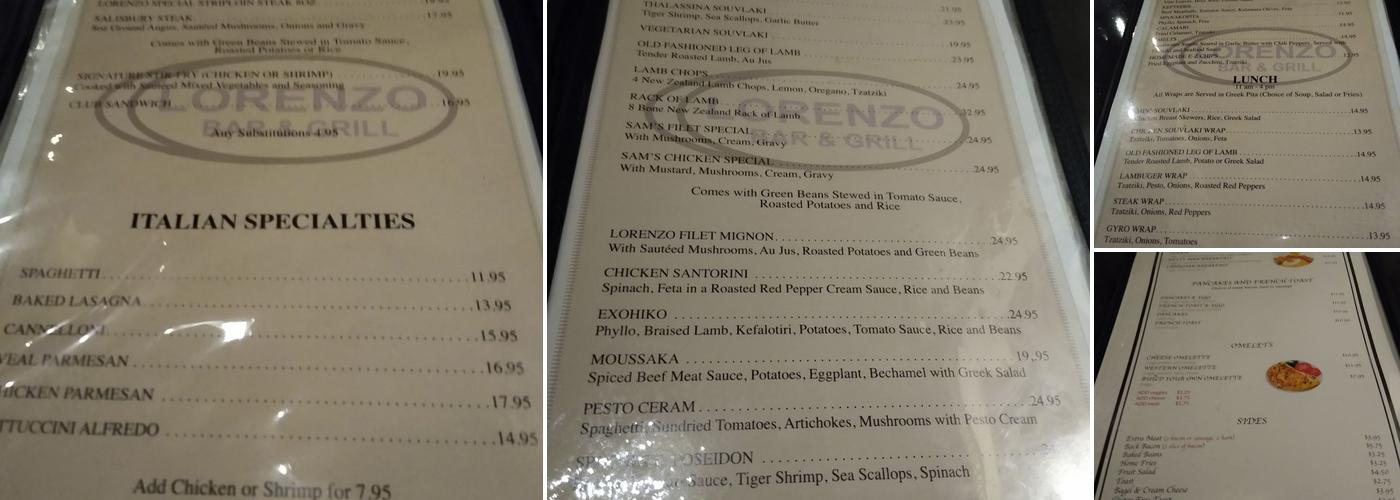 Samos Greek Kitchen Menu