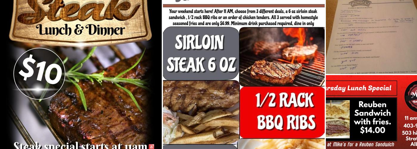 Mike's Bar & Grill Strathmore Menu