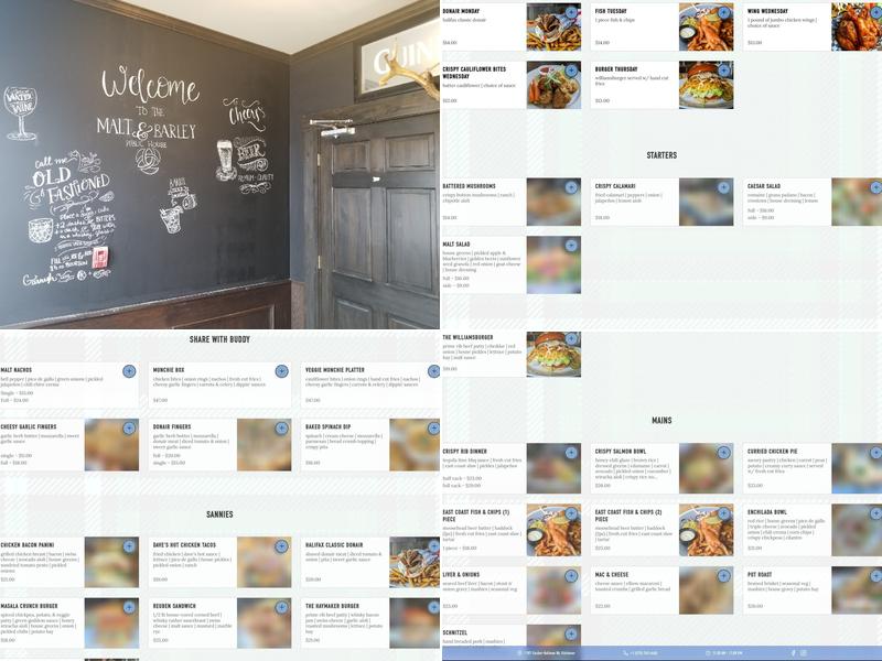 Malt & Barley Public House Menu