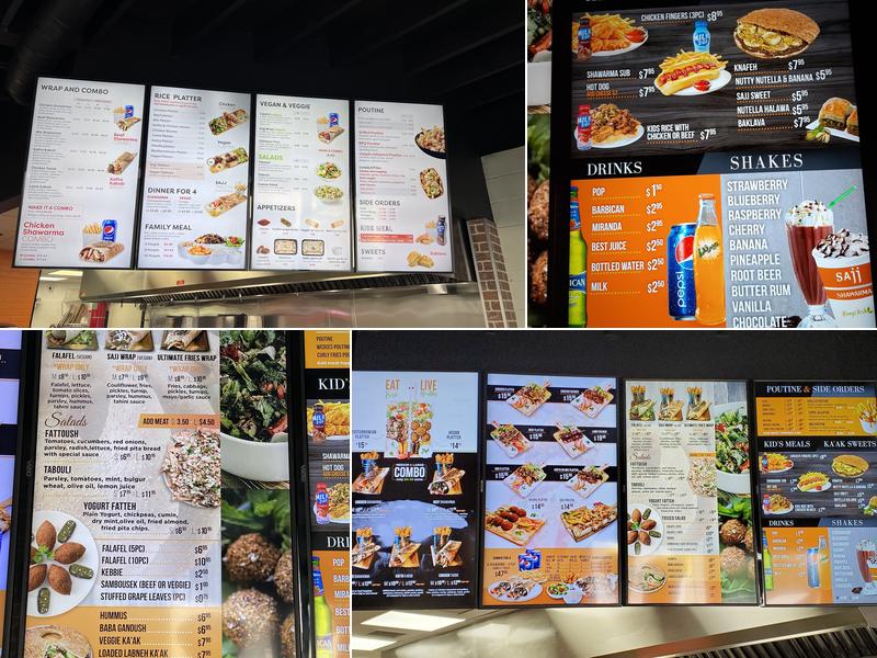 SAJJ SHAWARMA Menu
