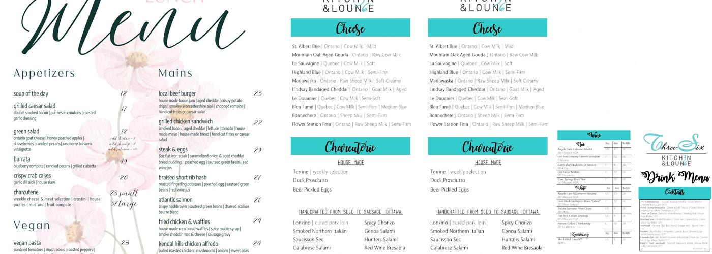 Three Six Kitchen Menu