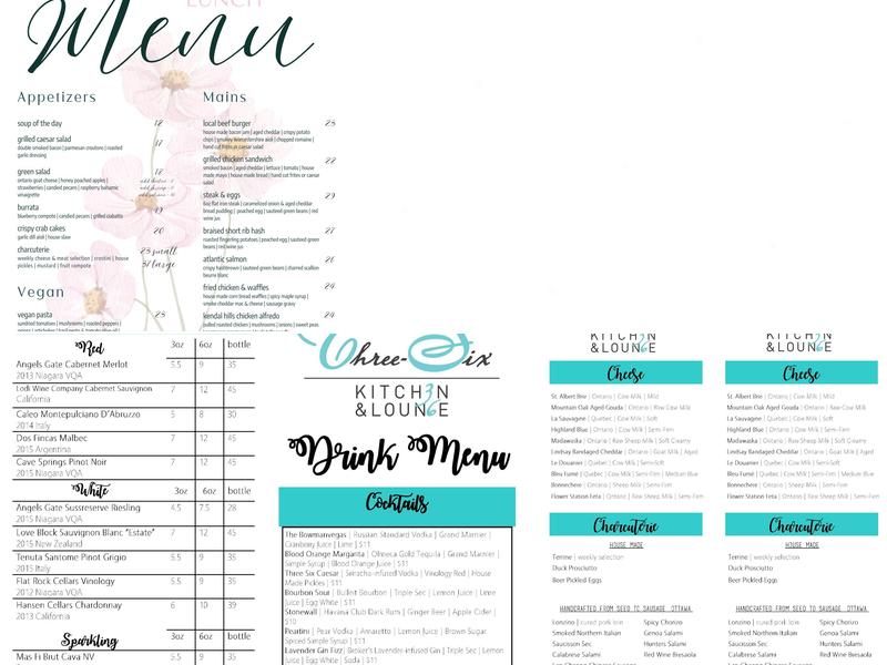 Three Six Kitchen Menu