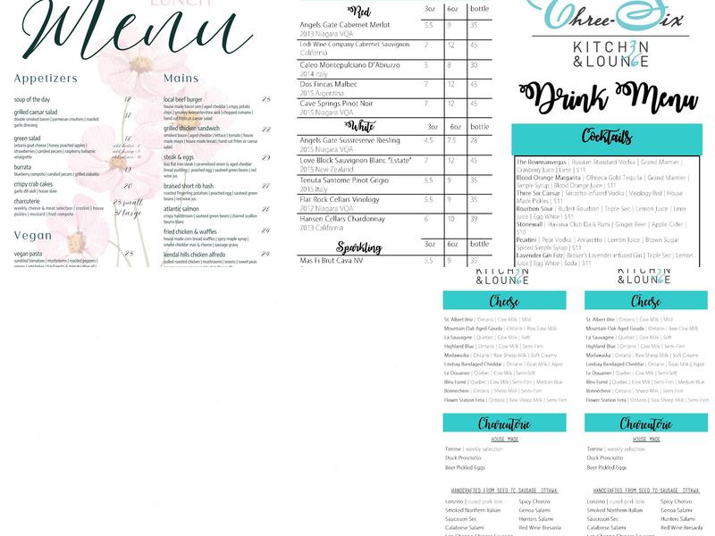 Three Six Kitchen Menu