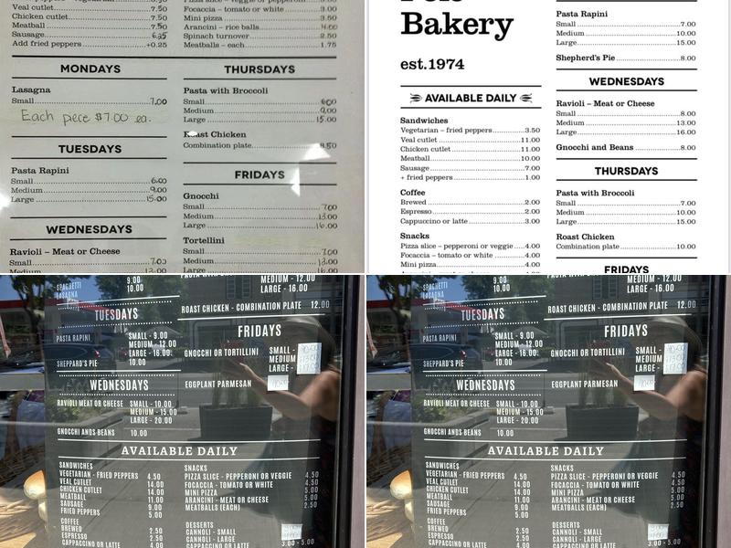 North Pole Bakery Menu