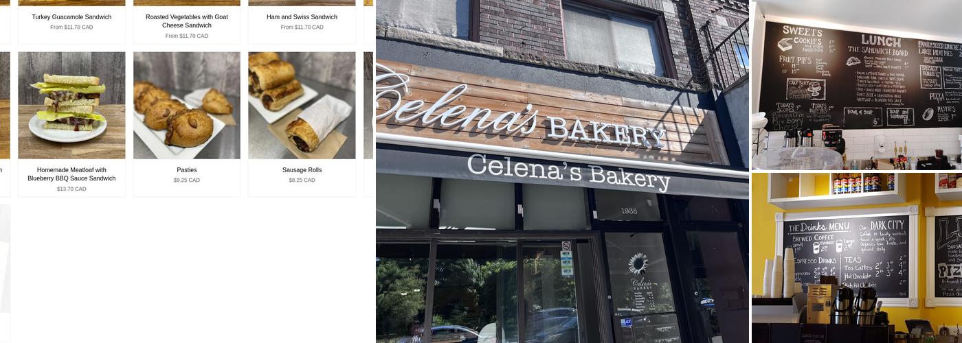 Celena's Bakery Menu