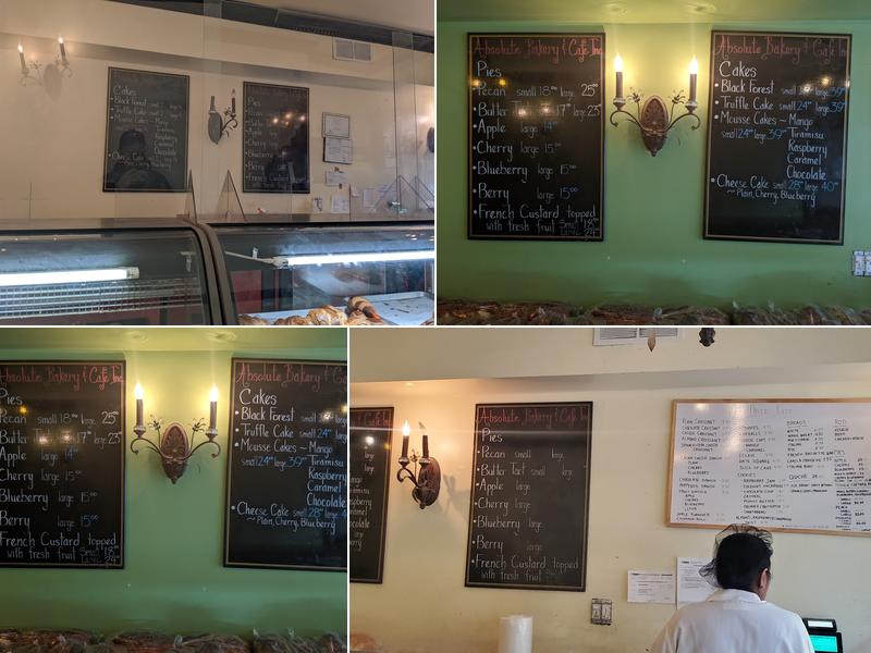 Absolute Bakery & Cafe Menu