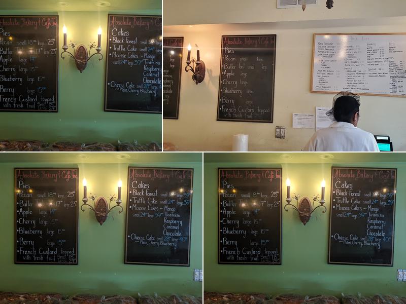 Absolute Bakery & Cafe Menu