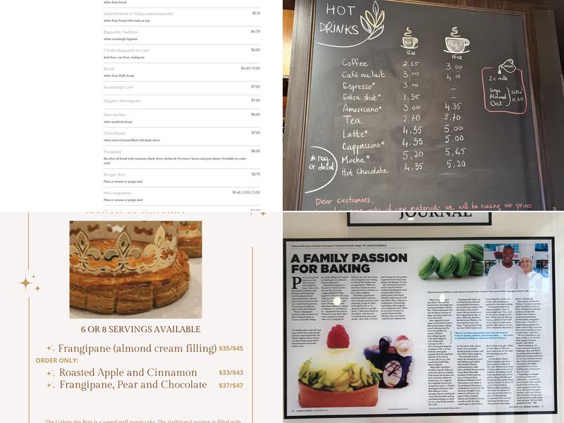 Thobors Bakery Menu