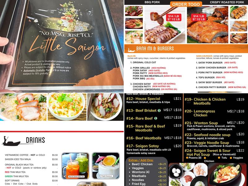 Little Saigon Menu