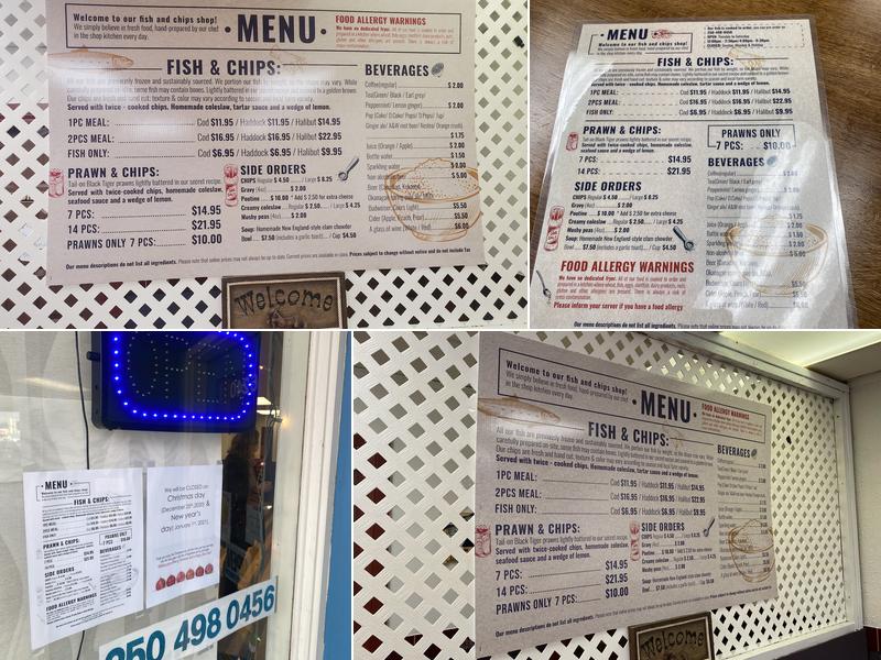 Auntie Ag's Seafood Cafe Menu