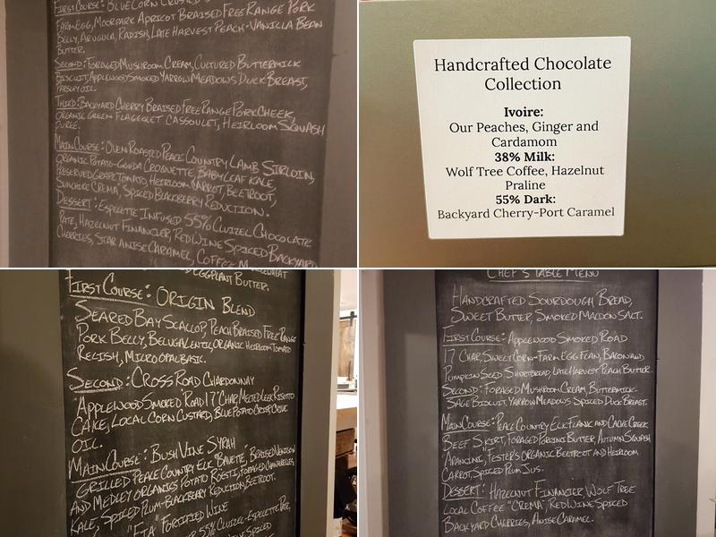 Backyard Farm Chef's Table Menu