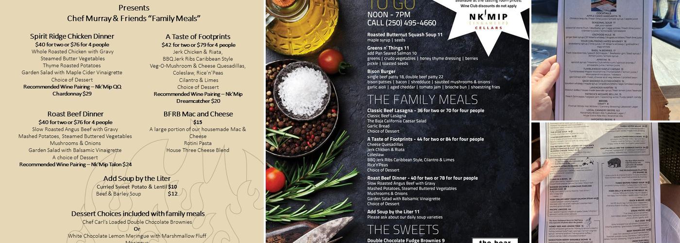 The Bear, The Fish, The Root & The Berry Menu