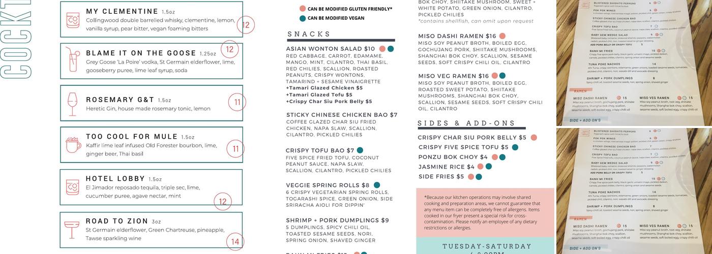 Low Down Menu