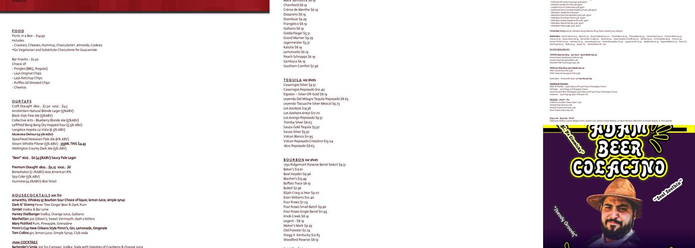 Sauce on Danforth Menu