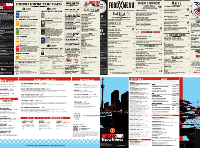 Amsterdam Brewery Menu