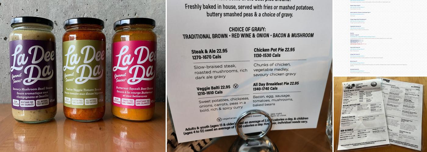 Firkin on Danforth Menu