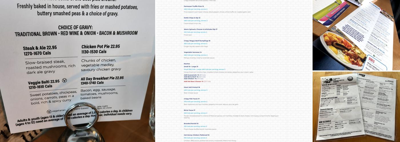 Firkin on Danforth Menu