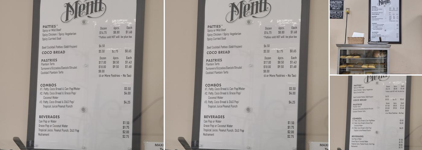 Allan's Pastry Shop Menu