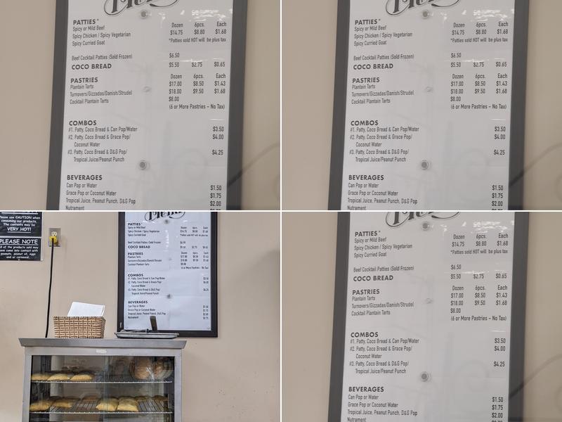 Allan's Pastry Shop Menu