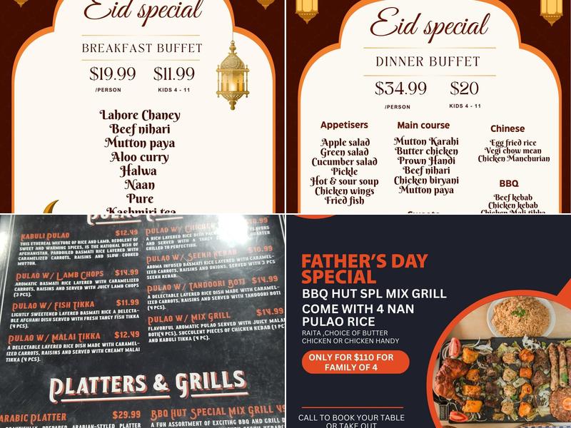 Barbeque Hut Menu