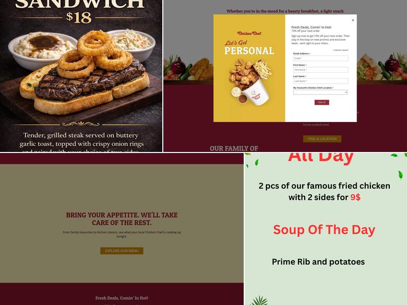 Chicken Chef Menu
