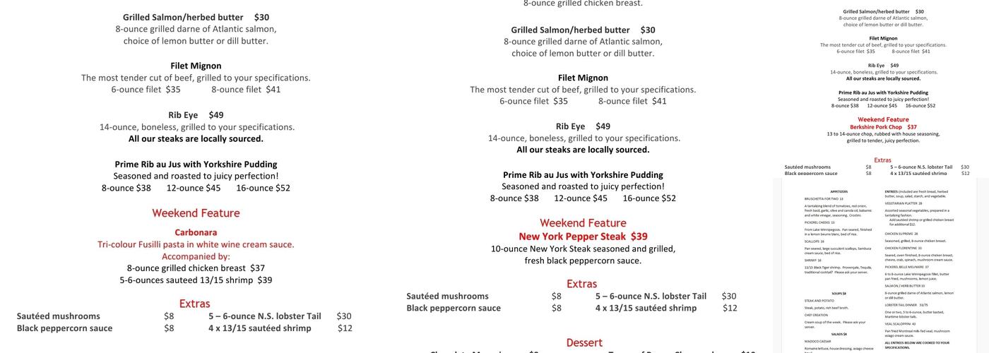 Madoco Menu