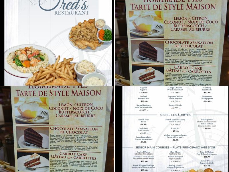 Fred's & Pizza Shack Menu