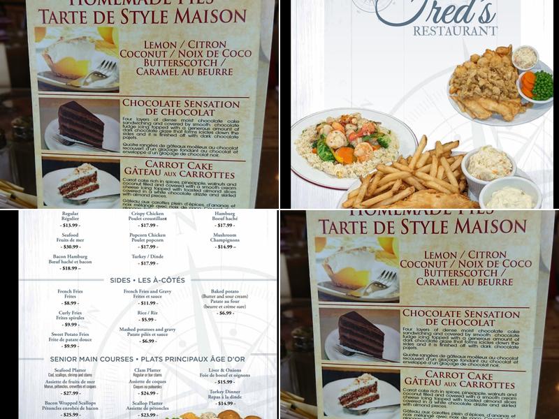 Fred's & Pizza Shack Menu