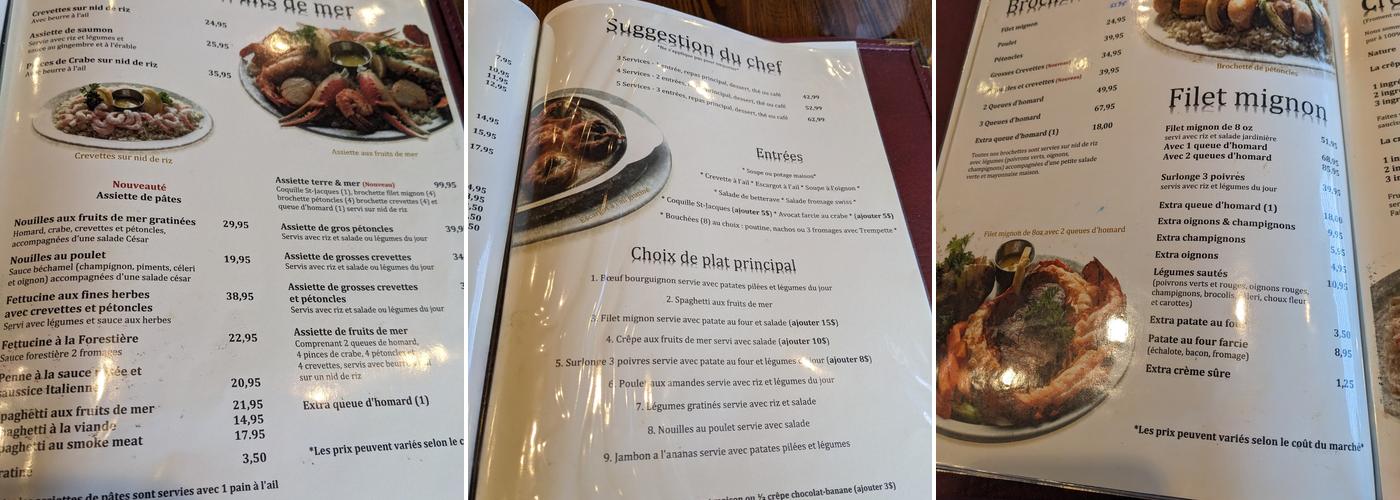 Restaurant La Crêpe Bretonne (2022) Inc. Menu