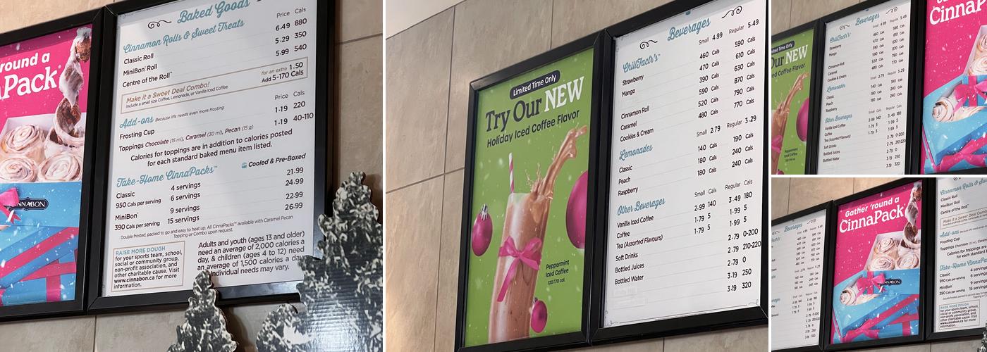 Cinnabon Menu